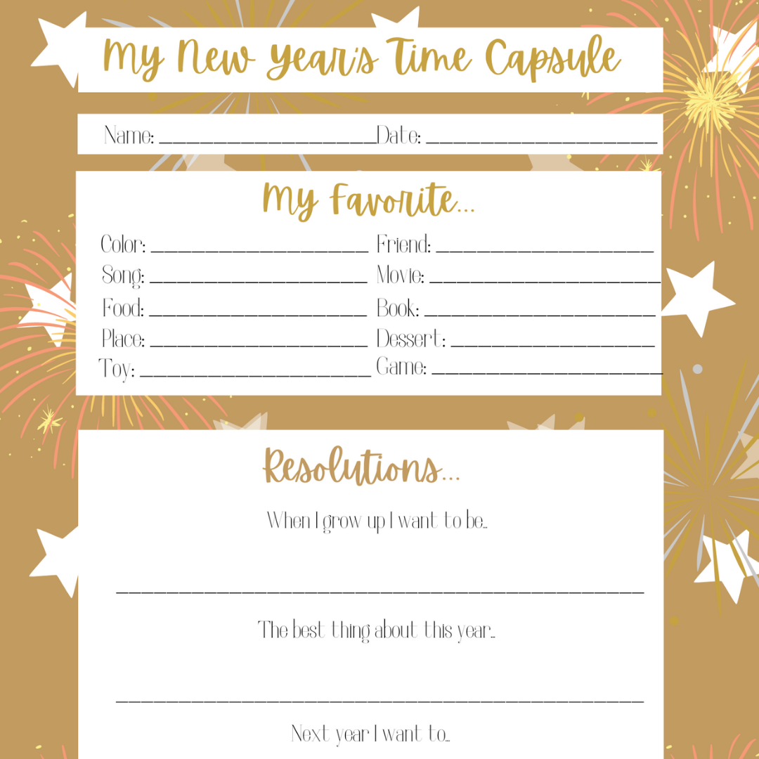 new year's time capsule for kids > from under a palm tree